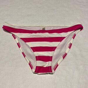 Victoria secret pink and white striped bikini bottom size med
